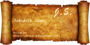 Jakubik Samu névjegykártya